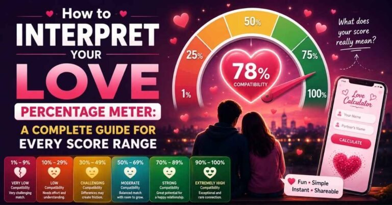 How to Interpret Your Love Percentage Meter and understand every love score range